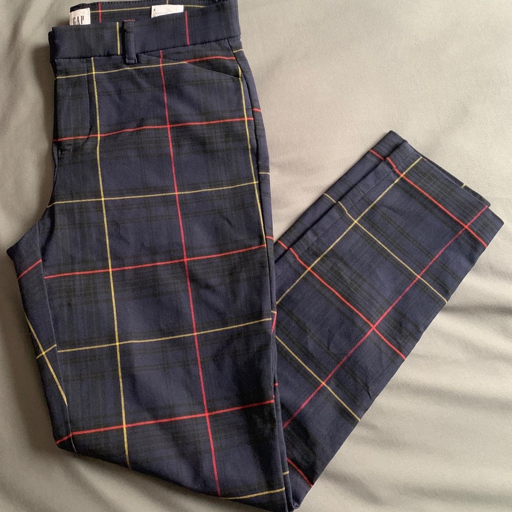 Gap Factory Plaid Skinny Ankle Pants